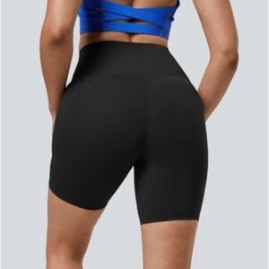 Halara NWT UltraSculpt High Waist Tummy Control Size XS Biker Short Black 7”